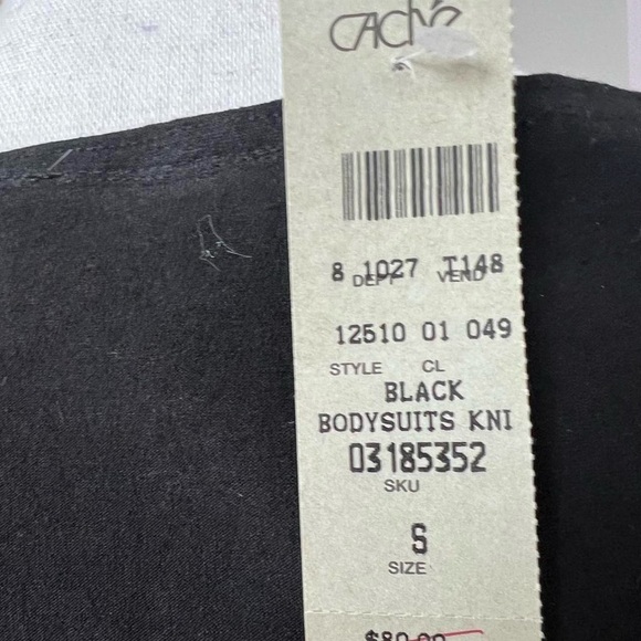 Black Long Sleeve Top with Rose Embroidery - Picture 3 of 5